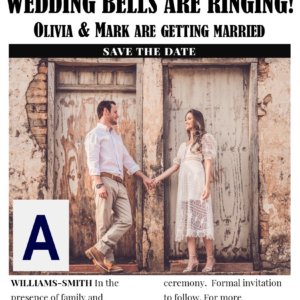 Magazine Save The Date Cover | Brides Magazine Wedding Invitation
