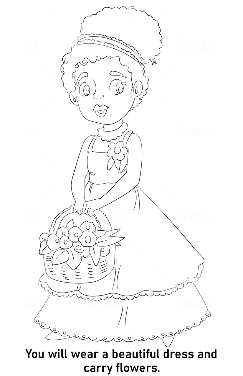 Will Be My Flower Girl Coloring Books