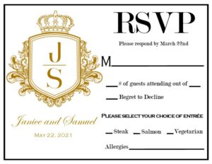 Wedding RSVP Cards | Wedding Invitations With Custom RSVP Cards