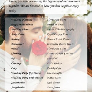 Magazine Wedding Program | Custom Magazine Wedding Program Invitations