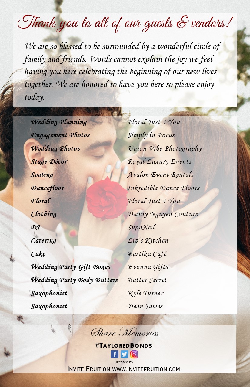 Custom Wedding Programs & Invitations