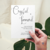 CRYSTAL, A SIMPLE WEDDING INVITATION SUITE