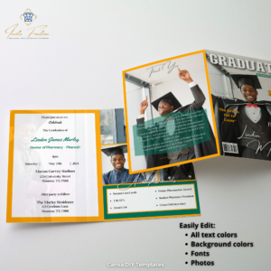 Graduation magazine invitation