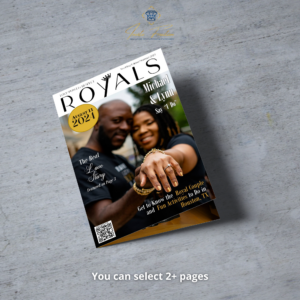 modern royal wedding magazine invitation