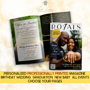 modern royal wedding magazine invitation